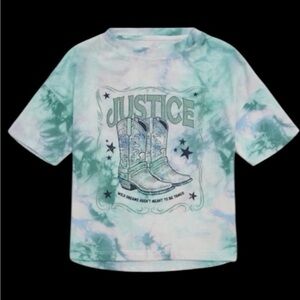 Justice 7/8 Tie Dye Graphic Tee
